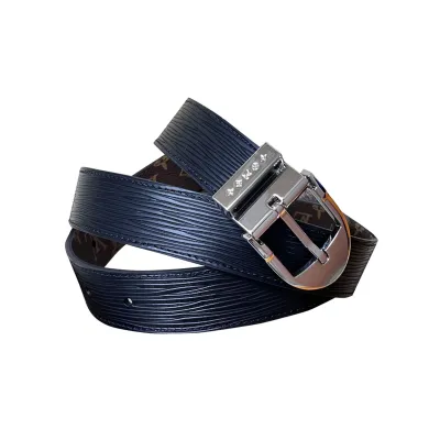 Louis Vuitton Women's Timeless Epi Belt In Black/Red/Pink Calfskin And Monogram Canvas With Gold/Silver Hardware 30mm