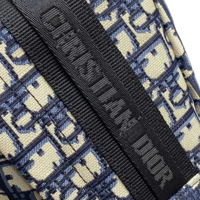 Dior Travel Backpack In Blue Dior Oblique Jacquard