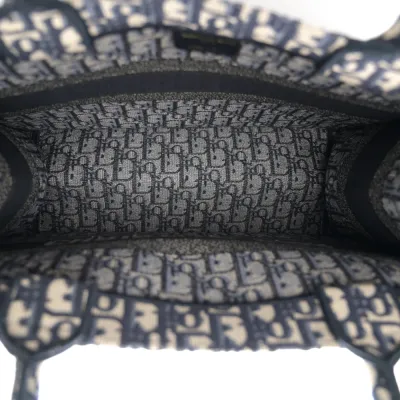 Dior Medium Book Tote Blue Multicolor Oblique Canvas