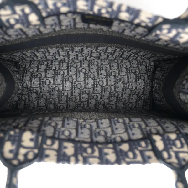 Dior Medium Book Tote Blue Multicolor Oblique Canvas - Image 7