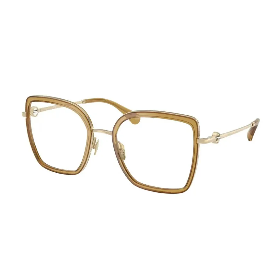 CHANEL square frame glasses tawny color size 56口-18-142