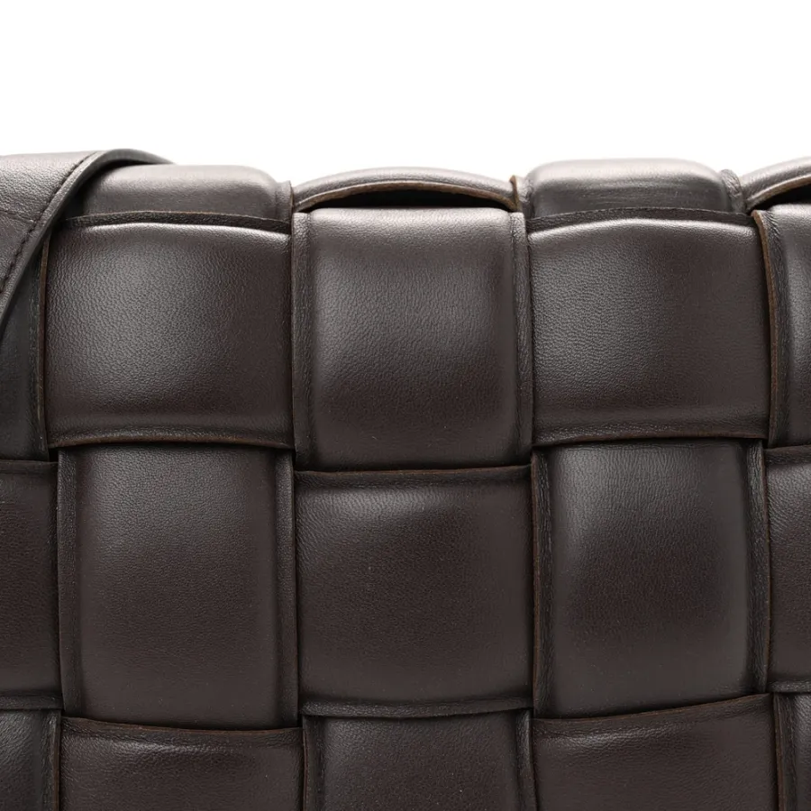 Bottega Veneta Maxi Intrecciato Padded Cassette Crossbody Bag Fondente Nappa Leather