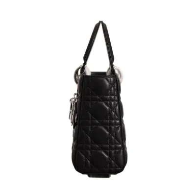 Dior Lady Dior Black Lambskin Leather 20cm