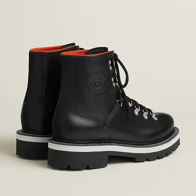 HERMES Hike Black ankle boots
