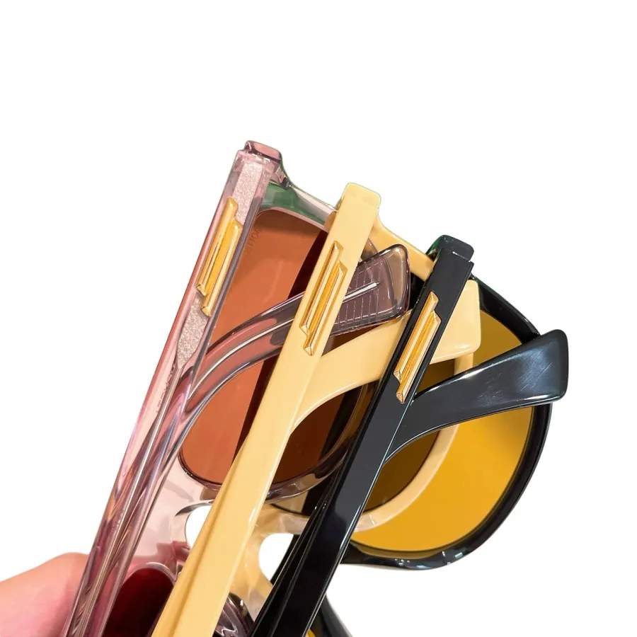 Bottega Veneta square frame glasses leopard black/leopard green/leopard brown/black/moccasin/orange black/red color Size 49口21-145