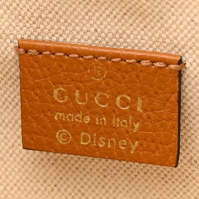 Gucci x Disney Mini Bucket Bag Beige / Vintage Sun Oil GG Supreme Monogram Coated Canvas Gold Hardware