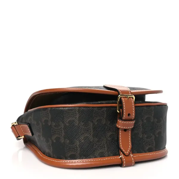 Celine Medium Folco Bag Tan Triomphe Canvas - Image 5