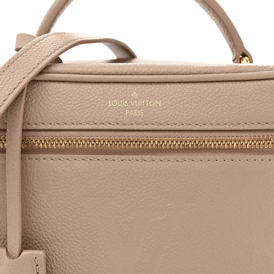 Louis Vuitton Vanity PM Tourterelle Giant Monogram Empreinte Leather Gold Hardware