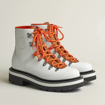 HERMES Hike White ankle boots