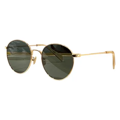 Celine Round frame glasses brown/green/black color Size 51口21-145