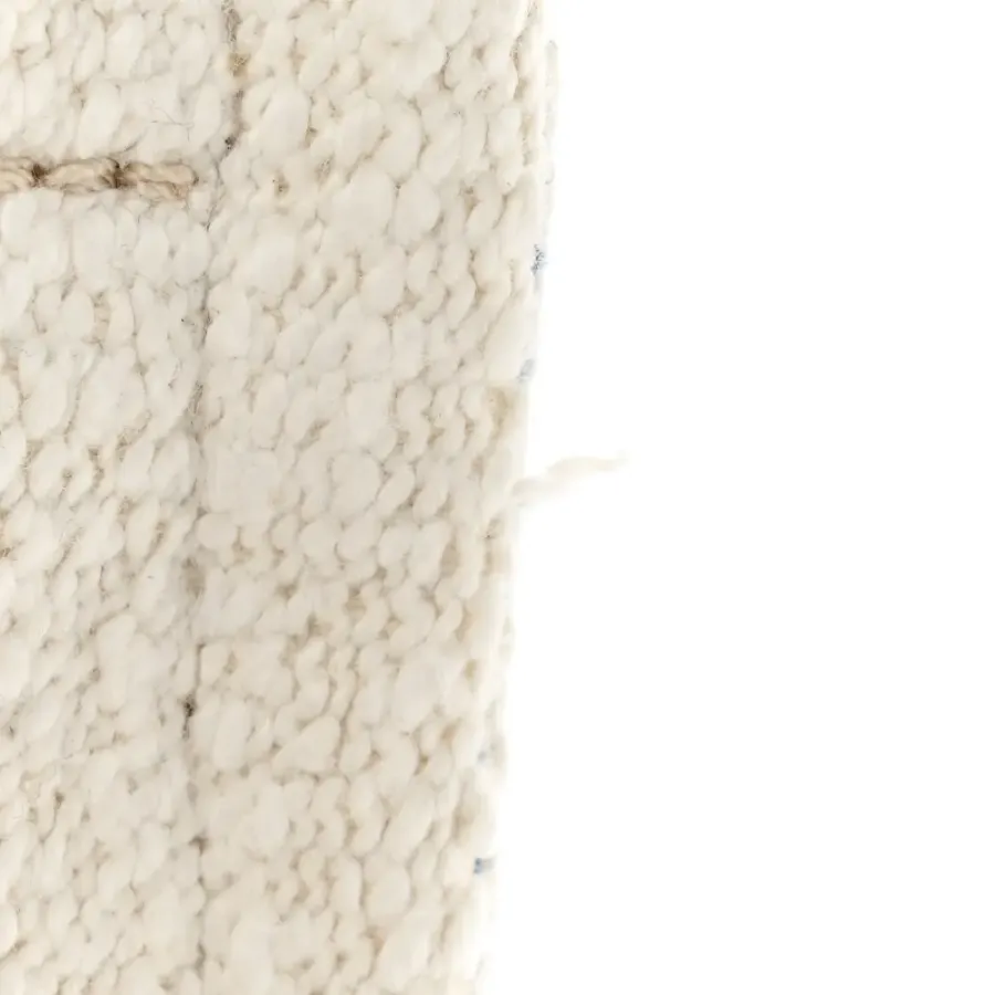 Celine Small Cabas Thais Tote Bag White/Blue Canvas & Calfskin Leather Stripe