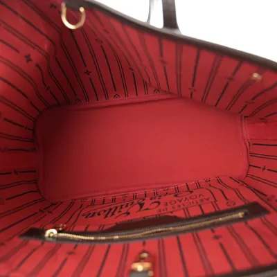 Louis Vuitton Neverfull PM Damier Ebene Canvas Cherry Interior