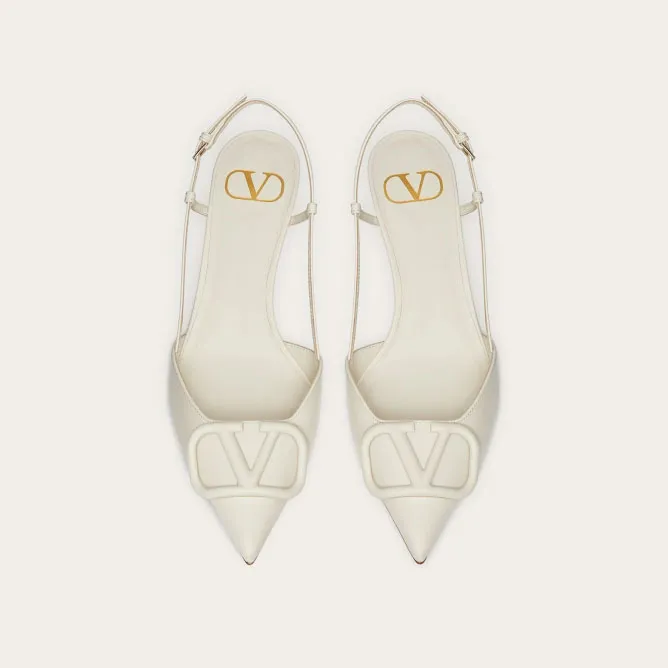 VALENTINO Calf leather strappy heels (4cm high heel)