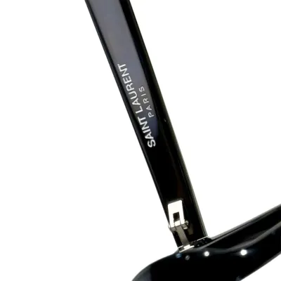 Saint Laurent square frame glasses black/black tawny/leopard black/tawny color Size 57口18-145