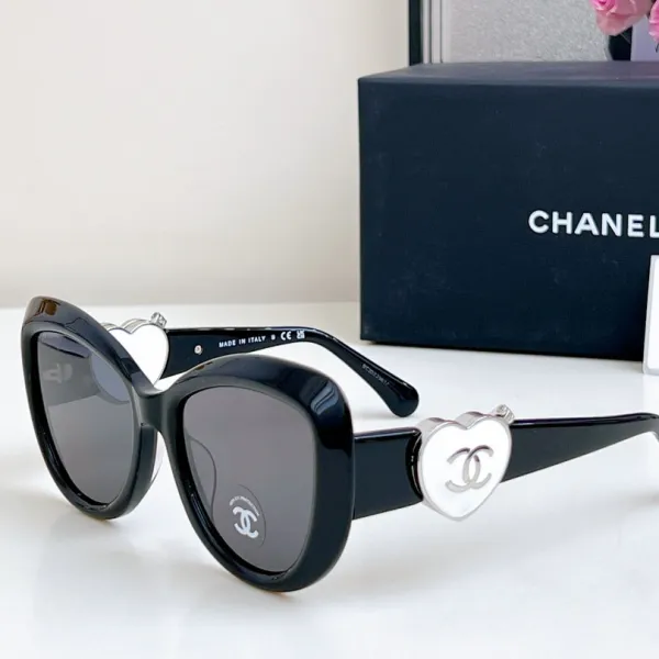 CHANEL glasses black silver color size 55-19-140 - Image 3