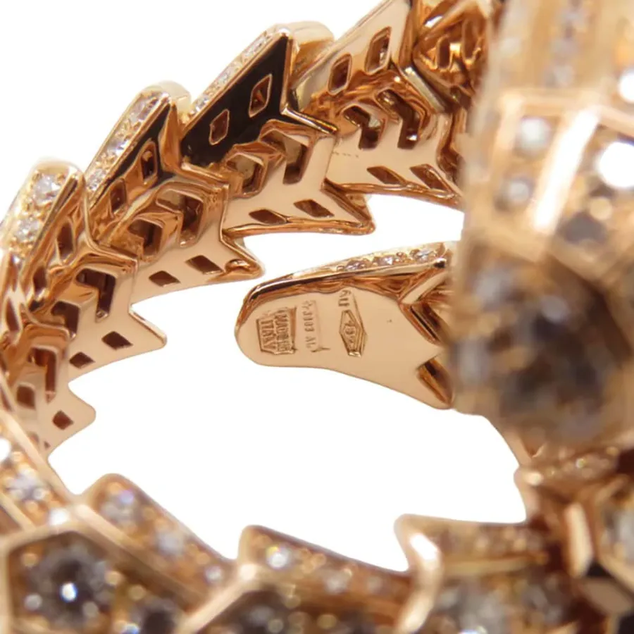 BVLGARI Serpenti Full Diamond Ring Size ML