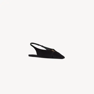 Yves Saint Laurent Crepe satin halter flats