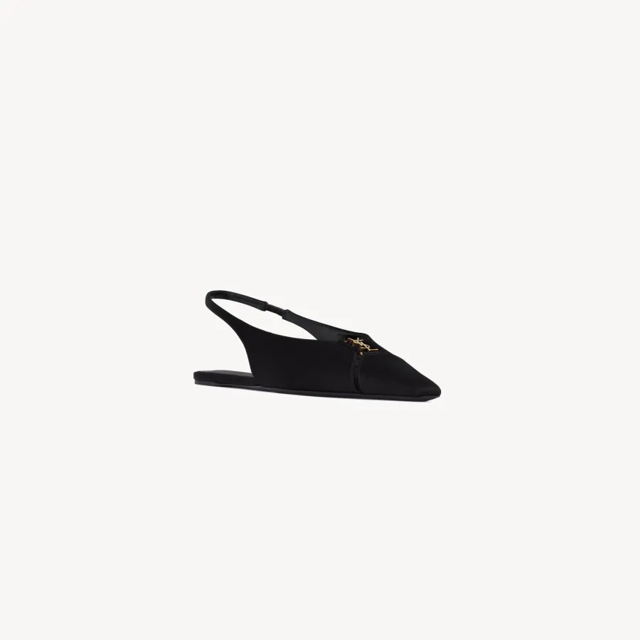Yves Saint Laurent Crepe satin halter flats