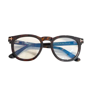 Tom Ford Boston frame glasses leopard color transparent lens Size 139口115-145