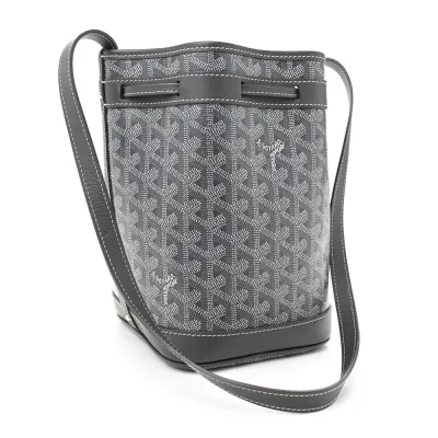 Goyard Petit Flot Bucket Bag PM Grey Goyardine Canvas