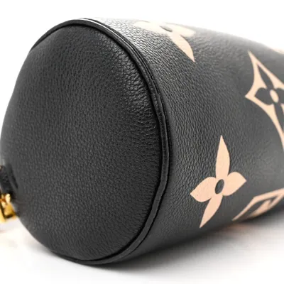 Louis Vuitton Papillon BB Black/Beige Giant Monogram Empreinte Leather Gold Hardware