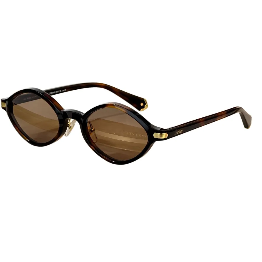 Cartier Oval glasses ivory/black/black brown/burgundy/coffee/leopard color Size 48-21-145