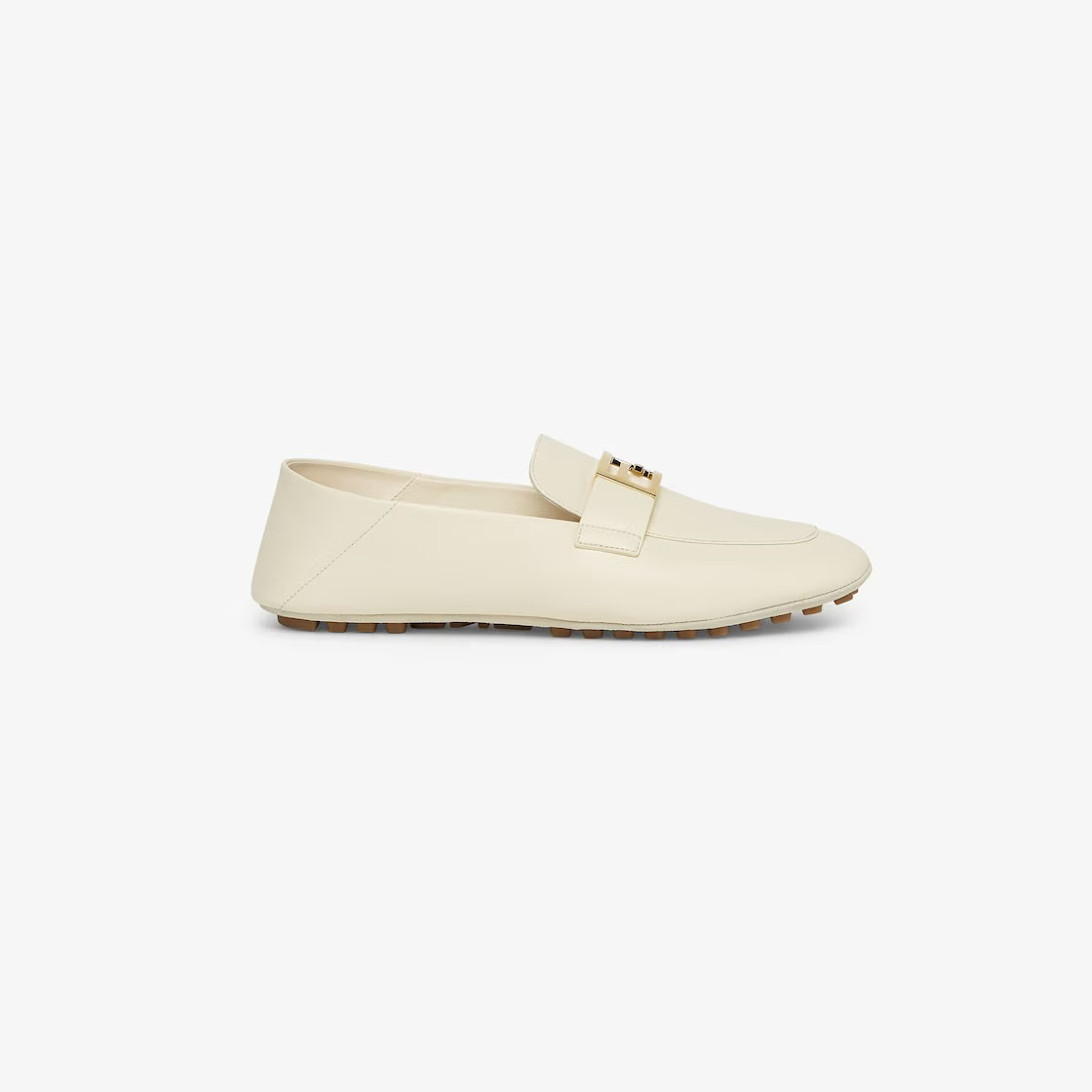 FENDI Loafers de couro branco