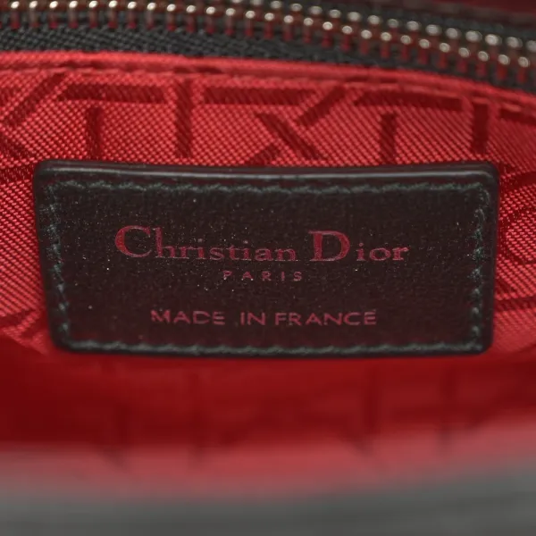 Dior Mini Lady Dior Black Cannage Lambskin Leather Light Gold Hardware - Image 2