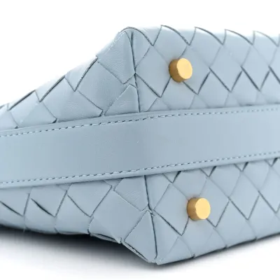 Bottega Veneta Mini Intrecciato Wallace Ice Nappa Calfskin Leather