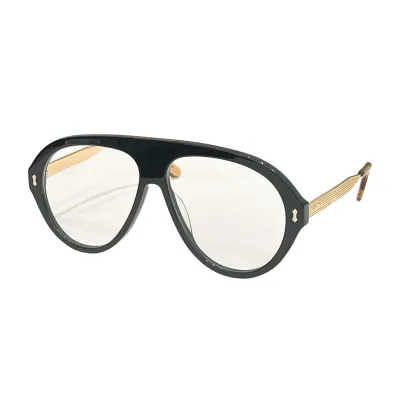Gucci Pilot shape glasses black orange/black/black gold/leopard/leopard brown/tawny green color Size 61口13-145