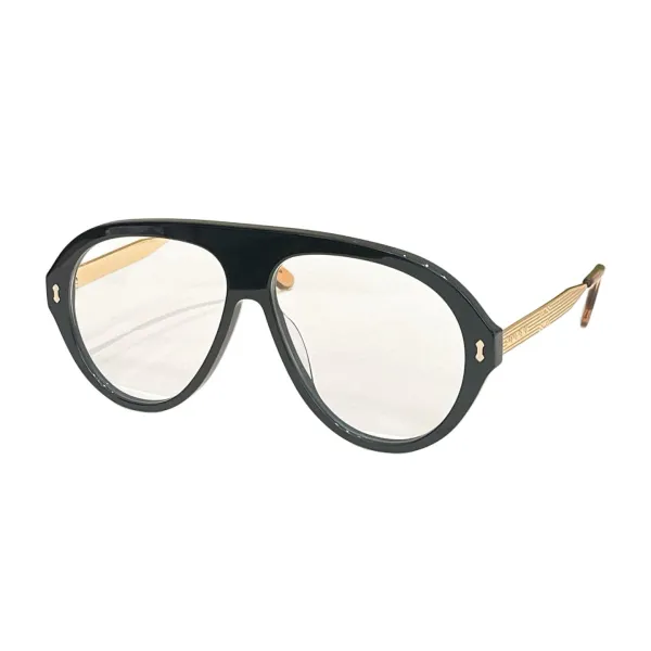 Gucci Pilot shape glasses black orange/black/black gold/leopard/leopard brown/tawny green color Size 61口13-145 - Image 3
