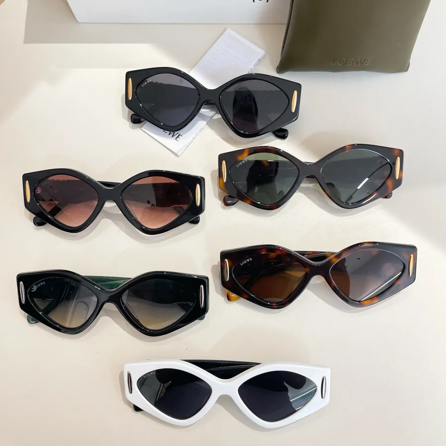 Loewe glasses white/black/black green/black rust/leopard green/leopard brown color Size 51口21-140