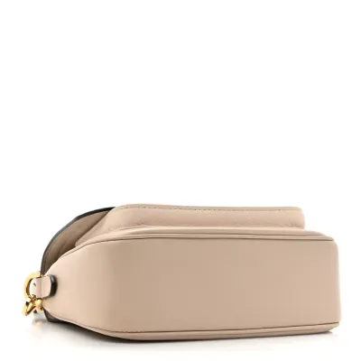 Louis Vuitton Lockme Tender Greige Grained Calfskin Leather Gold Hardware