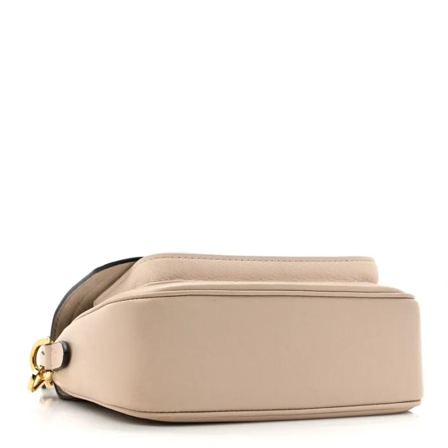 Louis Vuitton Lockme Tender Greige Grained Calfskin Leather Gold Hardware