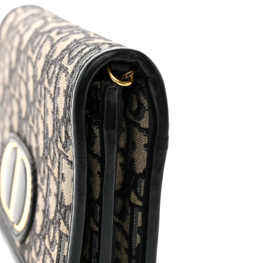 Dior Montaigne 30 2-in-1 Pouch Blue Dior Oblique Canvas Gold Hardware