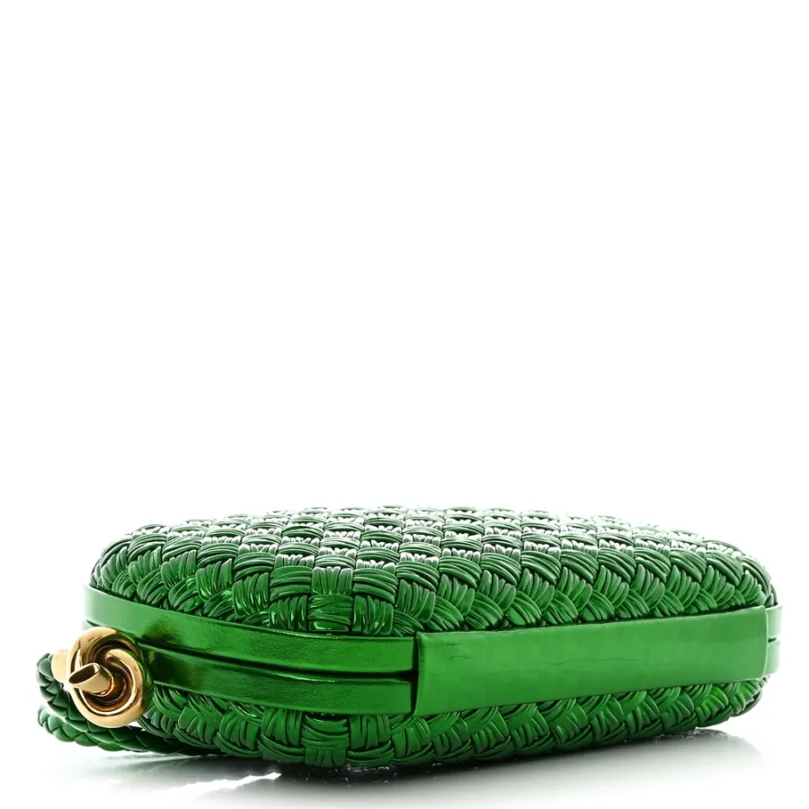 Bottega Veneta Mini Intrecciato Knot on Strap Metallic Envy Calfskin Leather