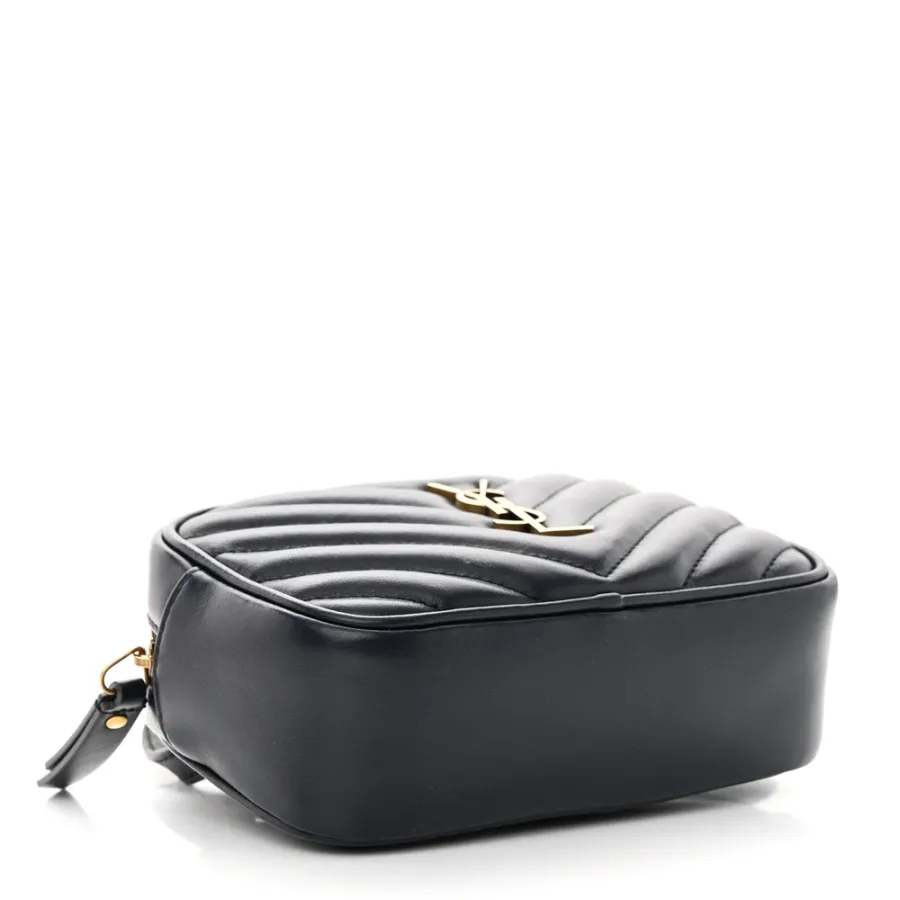 Saint Laurent Small Lou Belt Bag Deep Marine Monogram Calfskin Matelasse Leather Gold Hardware