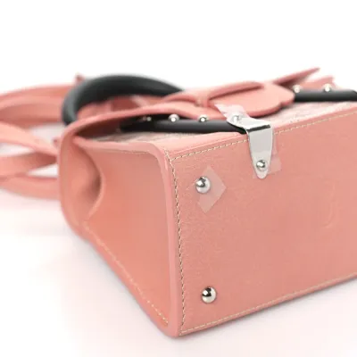 Goyard Nano Saigon Bag Pearly Coral Iridescent Goyardine Canvas Silver Hardware