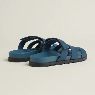HERMES Chypre Blue  Slippers