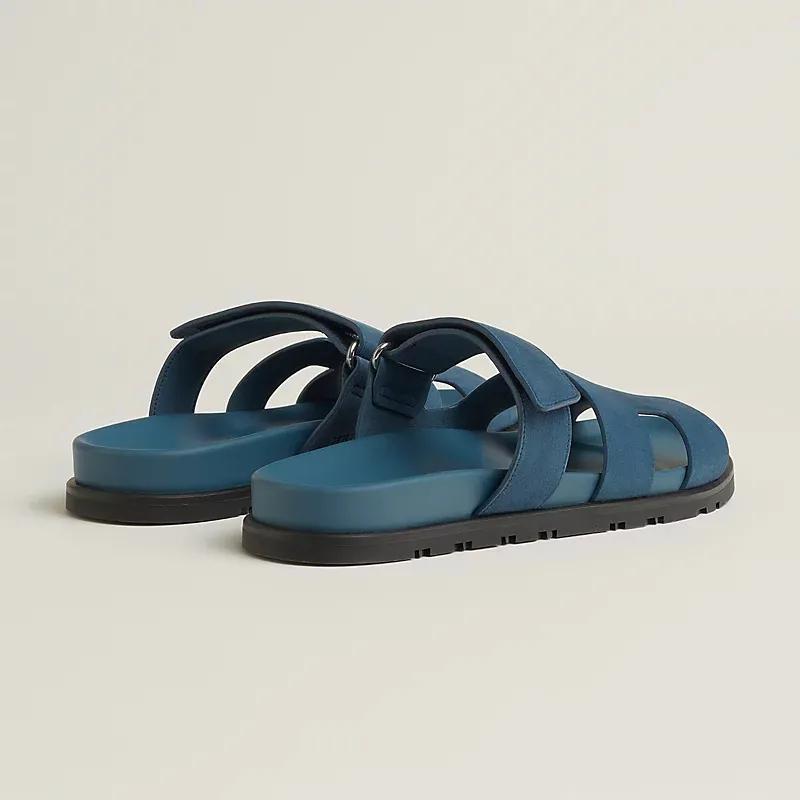 HERMES Chypre Blue  Slippers