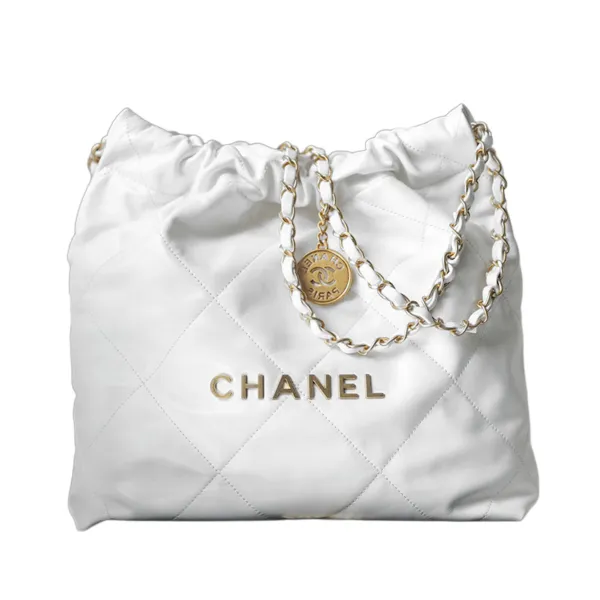 Chanel 22 Bag Calfskin Gold Shoulder Bags - Image 9