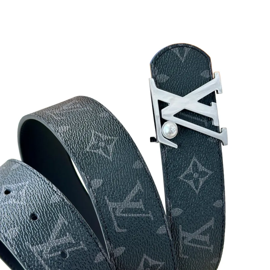 Louis Vuitton Men's Dimension Pearls Reversible Belt In Black/Brown Calfskin And Monogram/Damier Canvas With Gold/Silver Hardware 40mm