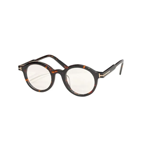 Tom Ford round frame glasses red/grey/black/blue/leopard/tawny/transparent/green leopard color Size 45口22-145 - Image 5