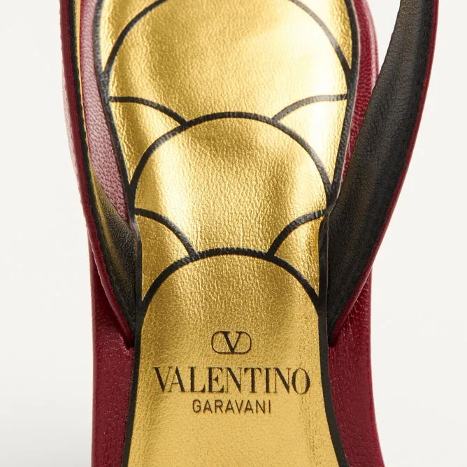 VALENTINO  Crystal trim satin heel sandals (8.5 cm high heel)