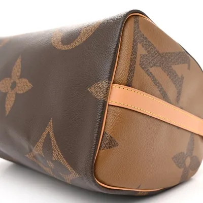 Louis Vuitton Speedy Bandouliere 30 Reverse Giant Monogram Canvas Gold Hardware