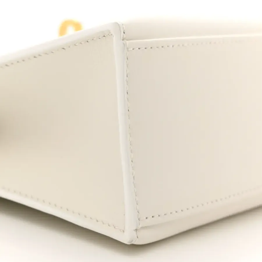 Hermès Kelly Pochette Clutch White Swift Leather Gold Palladium Hardware