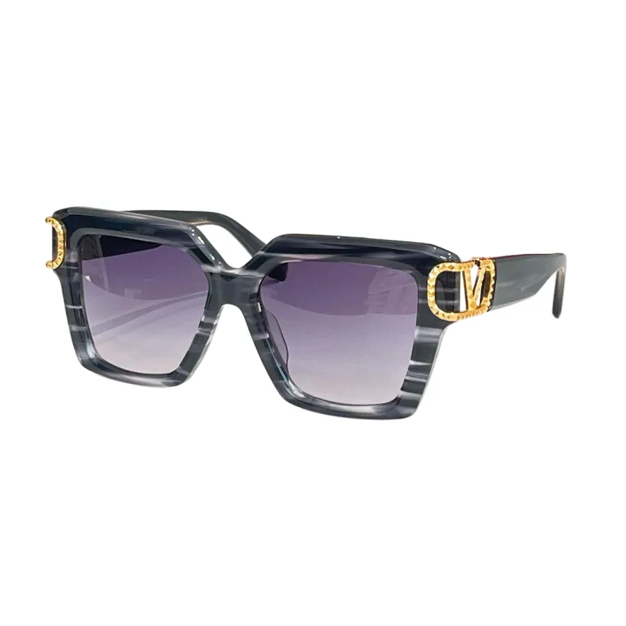Valentino square frame glasses black/leopard purple/grey purple/black purple/brown purple/grey/black rust/black leopard color Size 54口18-145
