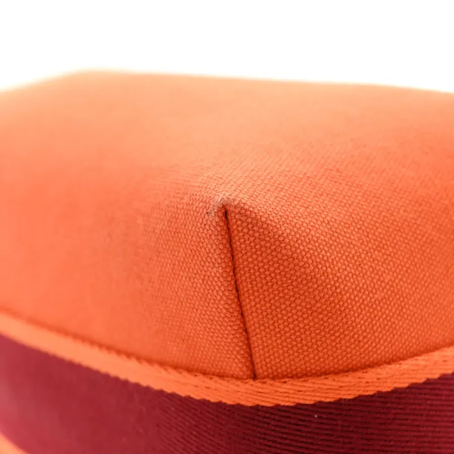 Hermès Bride-à-Brac Pouch Small Orange/Burgundy Canvas