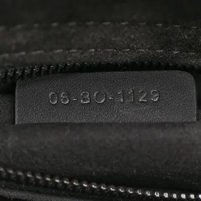 Dior Medium Lady Dior Black Ultra Matte Cannage Calfskin Leather Matte Black Hardware