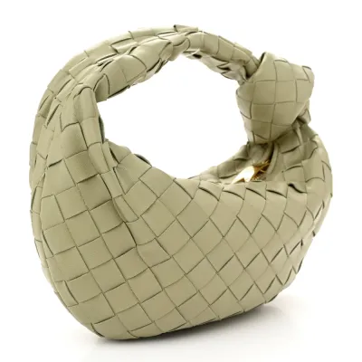 Bottega Veneta Mini Intrecciato Jodie Travertine Nappa Leather